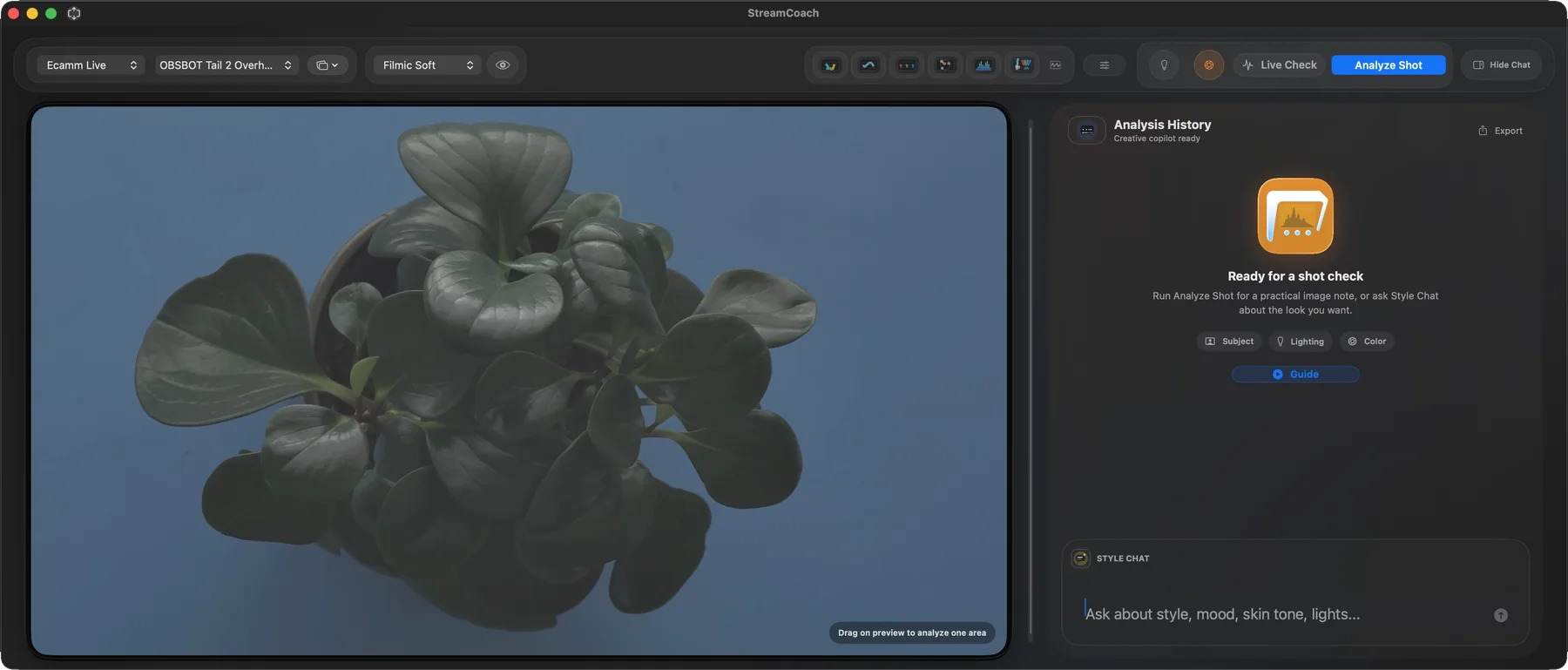 StreamCoach product tour screenshot 01: Ready